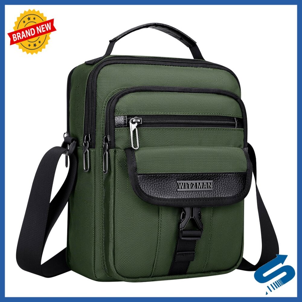 Lightweight Messenger Bag Travel Work Casual Crossbody Adjustable Strap Minimal